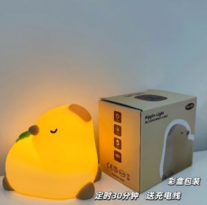 Creative Silicone USB Rechargeable Night Light Sleep Aid Colorful LED Tap Lamp High Aesthetic Value Girls Gift