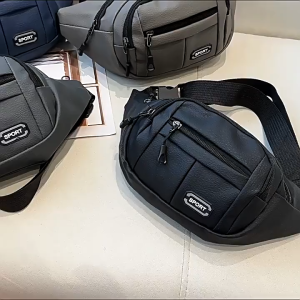 PIYU ใหม่ล่าสุดกระเป๋าสะพายข้างความจุมากสำหรับผู้ชายทันสมัยทันสมัยแผงลอยกระเป๋าคาดหน้าอกอเนกประสงค์กระเป๋าคาดเอวแคชเชียร์ธุรกิจ