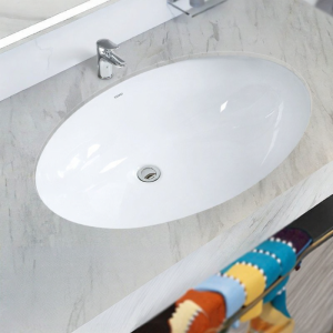 Easy-clean Oval Ceramic Bathroom Sink