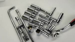 Metric Chrome Vanadium Socket Set 3/8" – 6-Point Deep 6mm–24mm Pro Grade for Auto & Motorcycle
