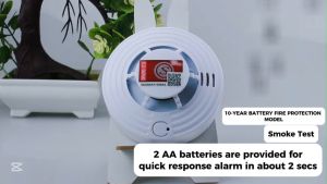 Battery Type Fire Protection Wireless Highly Sensitive Alarm Quick Response White Smoke Detector