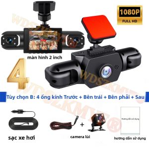 4 Kênh 360 °   Camera Hành Trình Ô Tô 1080P Ghi Hình 3/4 Ống Kính Camera Trước Trong Xe Camera Sau Tùy Chọn Tầm Nhìn Ban Đêm Hộp Đen