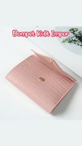 Harga Grosir - Dompet Kulit Import / Dompet Lipat Wanita Kulit Buaya / Dompet Mini Wanita