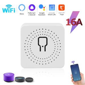 Tuya WiFi Smart Switch 2-way Control Mini Smart Breaker 16A 20A APP Voice Control Works With Smart Life Alexa Google Home