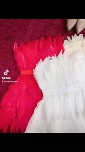 Đầm dự tiệc cúp phối lông vũ TRIPBLE T DRESS siêu xinh - size M/L - MS368V