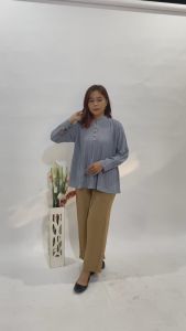 Atasan Wanita Blouse plisket lidi Airflow
