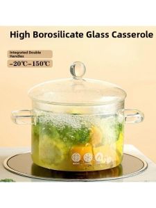 MOLORE | Thickened High Temperature Resistant Double Handle Glass Cooking Pot