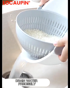 【VIDKHSY Store】Double Layer Washing Basket Kitchen Food Strainer & Colander Bowl Double Layer Colander for Washing Fruits Vegetables Basket Drainer