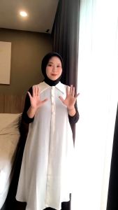 Long Cardigan Outer Bahan Ceruty Tanpa Lengan LD120 PB110 By Azka Collection