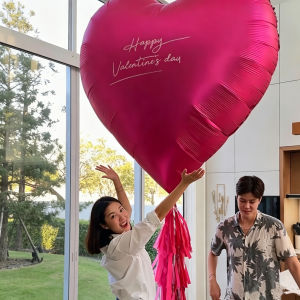 HUANGLISHI | Heart-shaped Red Aluminum Foil Balloon Valentines Day Atmosphere Decoration