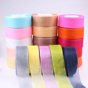 4cm Organza Ribbon Hair Clip Bow Tie Gift Cake Handmade Rose Decoration Ribbon Clothing Hat Sewing Material DIY Craft 45meter