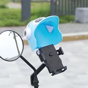 Giá đỡ điện thoại kẹp điện thoại găn trên xe máy xe đạp kèm nón bảo hiểm che nắng che mưa..