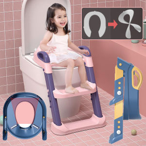 Adjustable Kids Toilet With Ladder Baby Toilet Seat Child Potty Chair Kids Staircase Trainer Seat