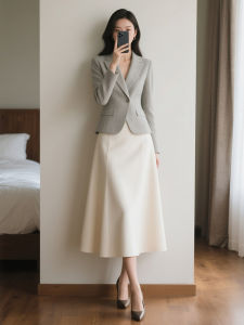 HANCHUN | Elegant Professional Womens Suit Skirt Set