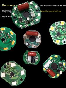 Energy Saving and Durable Led Crystal Lotus Lamp Lotus Lamp Special SMD Lamp Bead Light Board Bulb Yellow Red Colorful Light Changing