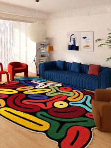 ZHIBAIJIA | Dopamine Colorful Creative Washable Waterproof Carpet