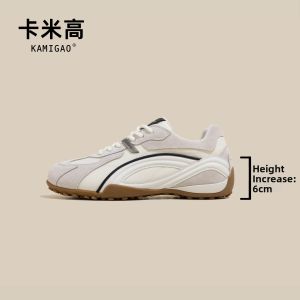 KAMIGAO | 6cm Heel Height Lightweight Breathable Retro Thick Sole Sneakers 6cm