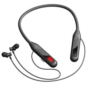 Universal Bluetooth Earphone Wireless Sports Neck-type Pluggable Card Large Power Digital Display Noise Reduction New 1800H Long Standby 8 Sound Effects Switch Bluetooth Headset Freely