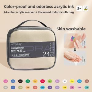Nora | Water-Soluble Non-Transparent Stacking Childrens Acrylic Markers for Art Students