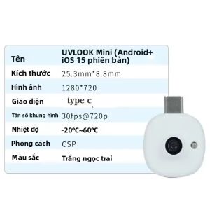 Camera UV Mini Cầm Tay Kiểm Tra Chống Nắng Tẩy Trang Bảo Vệ Da Mặt Phát Hiện Vết Bẩn Gương Trang Điểm Có Đèn Chiếu Sáng Cho Điện Thoại