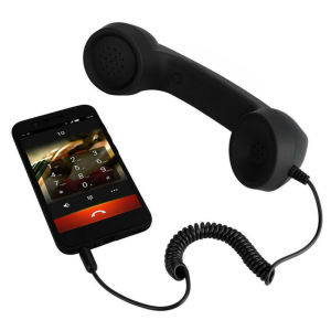【Local Warehouse】Phone Telephone Anti-radiation Receivers Cellphone 3.5mm Retro Handset Headphone MIC Microphone Telephone Style / Receiver / Handset Earphone / Retro Telephones Receiver For 3.5mm Interface