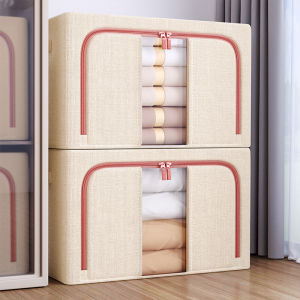 66L/110L kapas dan rami box penyimpanan/storage box/kotak penyimpanan serbaguna/organizer box