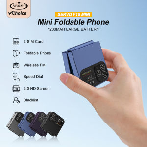 Low Price Sale SERVO F15 Mini  2G GSM Foldable Mobile Phonen Dual SIM Speed Dial Magic Voice Flashlight 2.0 inch Flip Cellphone