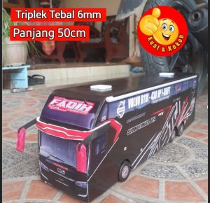 Miniatur Bus PO.STJ FAQIH Panjang 50cm Hadiah Ultah Anak