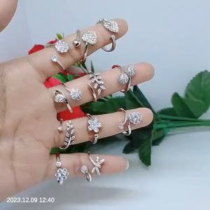 Cincin Silver Fleksibel Bisa Di Besar Kecilkan Perhiasan Aksesoris Lapis Emas Terlaris Termurah Tidak Mudah Pudar G4-C13