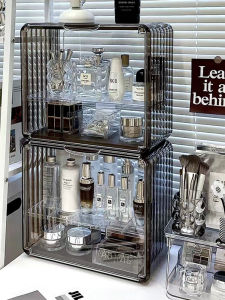 Cosmetics Storage Box Accessible Luxury Classy Desktop Dresser Transparent and Dustproof Perfume Skin Care Products Acrylic Shelf