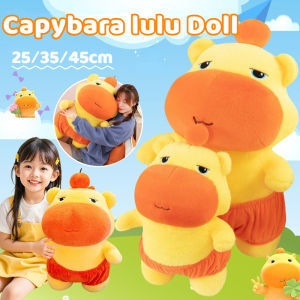 Capybara Lulu Plush Doll Fluffy Soft Dolphin Lulu Doll Plush Toy Simulation Stuffed Capybara Doll Home Decor