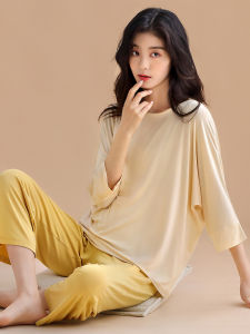 JIALEFEN | Spring Autumn Modal Long Sleeve Sleepwear Set
