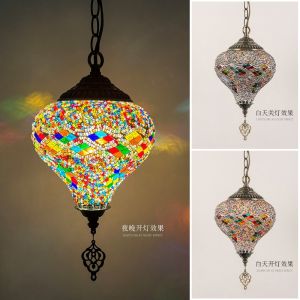 New Turkish Pendant Light Handmade Glass Hanging Lamp Ceiling Light Special Creative Night Light LED Bulb Provided