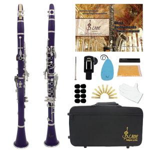 SLADE 17 Key Clarinet Bb B Flat Bakelite Clarinet with Case Reeds Strap Mouthpiece Pads Woodwind Instrument Parts & Accessories