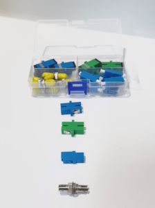 28PCS Fiber Optic Coupler Kit Fiber Adapter Kit for SC/APC SC/UPC ST LC Converter Connector for FTTH System