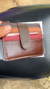 กระเป๋าใส่บัตรเครดิต ใส่นามบัตร หนังแท้ 100 % กระเป๋านามบัตรหนังวัวแท้ IM01