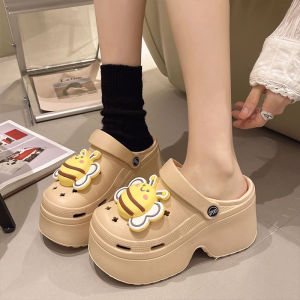 Womens Summer Outdoor Slip-On Thick Bottom Anti-Slip EVA Platform Nurse Sandals Comfortable Breathable Hole Design Casual Slippers