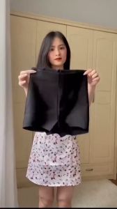 Quần short trơn cạp cao khoá sau tôn dáng chất umi đẹp-XMTĐ