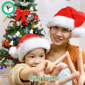 Mũ Noel chất nhung viền lông dài cao cấp hóa trang Giáng Sinh cực đẹp