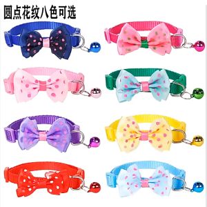 Vòng cổ cho Chó Mèo màu trơn có chuông lục lạc gắn nơ dễ thương (mẫu mới) - Love Pets Shop