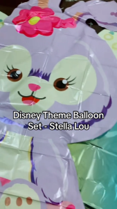 5-8pcs Disney Theme Balloon Set Linabell Stellalou Stitch and Angel Foil Balloons Birthday Decoration Balloons Birthday Party Decor
