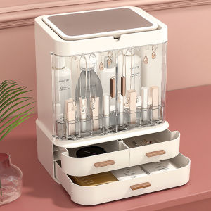 Dustproof LED Mirror Drawer-type Cosmetic Storage Box