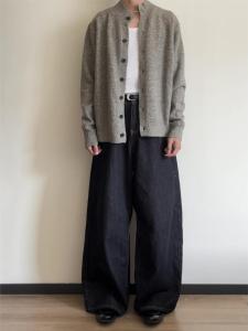 Áo Len Cardigan Cổ Cao Dáng Rộng Phong Cách Mỹ Cho Nam Mùa Thu Đông Áo Khoác Ngoài Dệt Kim Thường Ngày Áo Khoác Ngoài Cổ Bẻ Nút