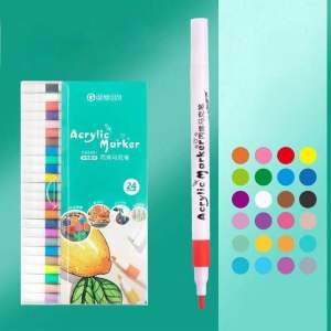 Acrylic Paint Marker Pen  waterproof paint pens black paper pens Ceramic Rock Glass Porcelain Mug Wood Fabric Canvas Painting Children Diy Painting Acrylic Marker