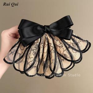 RUIQIU | Vintage Lace Skirt Bow Barrette