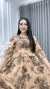 Dress Wanita Ulva Semuk Miranti Rempel Katun Rayon