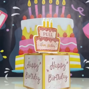 Kéo Tiền Hộp Quà Tặng Sinh Nhật Valentine 30 túi Rút Tiền ATM Chất Liệu Giấy Cứng-NIEVE