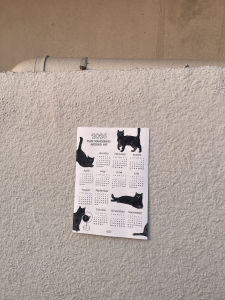 2026 Cat Calendar Cute Original Illustration Writeable Year Poster Simple New Year Gift Modern Decorative Artwork Unframed