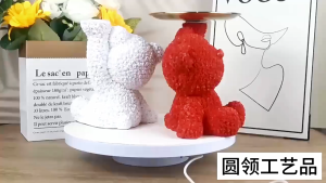 Eyre Nampan Beruang Mawar - Dekorasi Meja Ruang Tamu & Kamar Baki Penyimpanan Estetik untuk Buah/Aksesoris