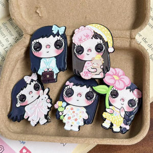 L95 Cartoon Embossed Girl Alligator Hair Clips Cute Sweet Barrettes Student Hair Accessories L